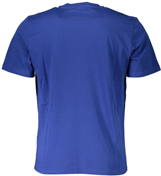 North Sails Blue Cotton Men T-Shirt Blauw