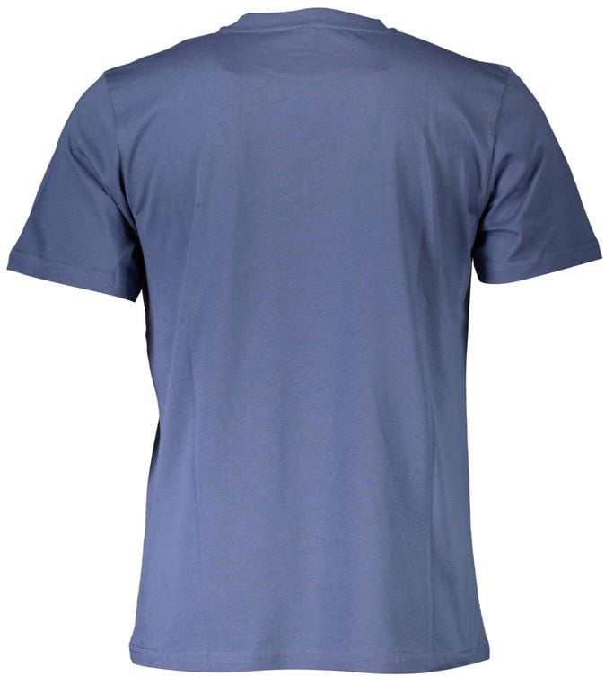 North Sails North Sails Blue Cotton Men T-Shirt Blauw