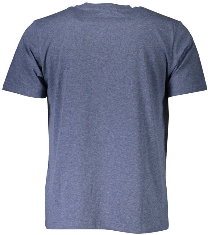 North Sails Blue Cotton Men T-Shirt Blauw