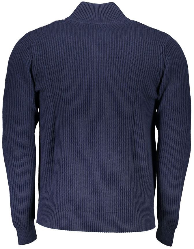 North Sails Blue Cotton Men Cardigan Blauw