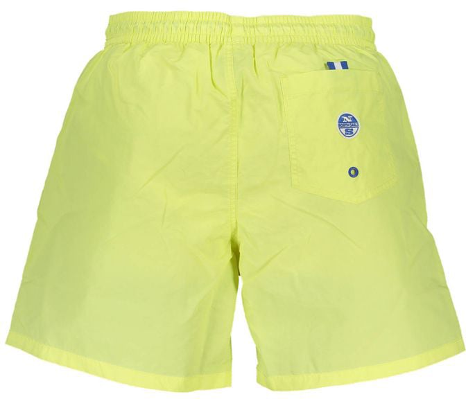North Sails Yellow Polyester Men's Swim Short Geel