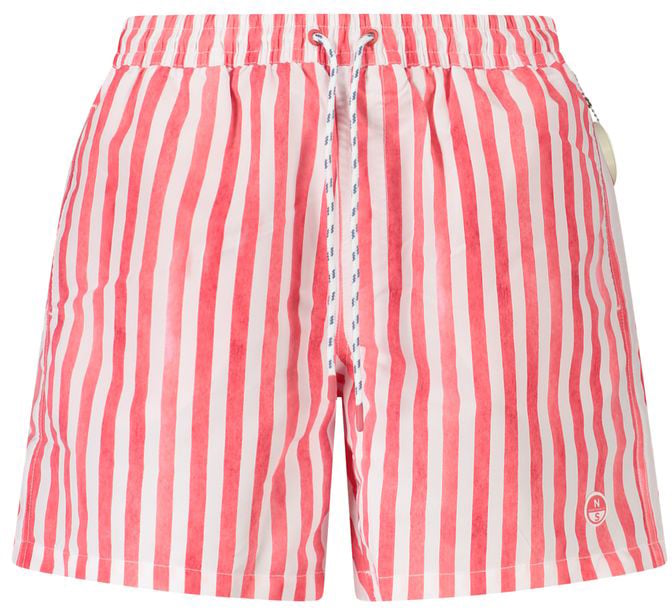 North Sails North Sails Red Polyester Men's Swim Trunk Rood