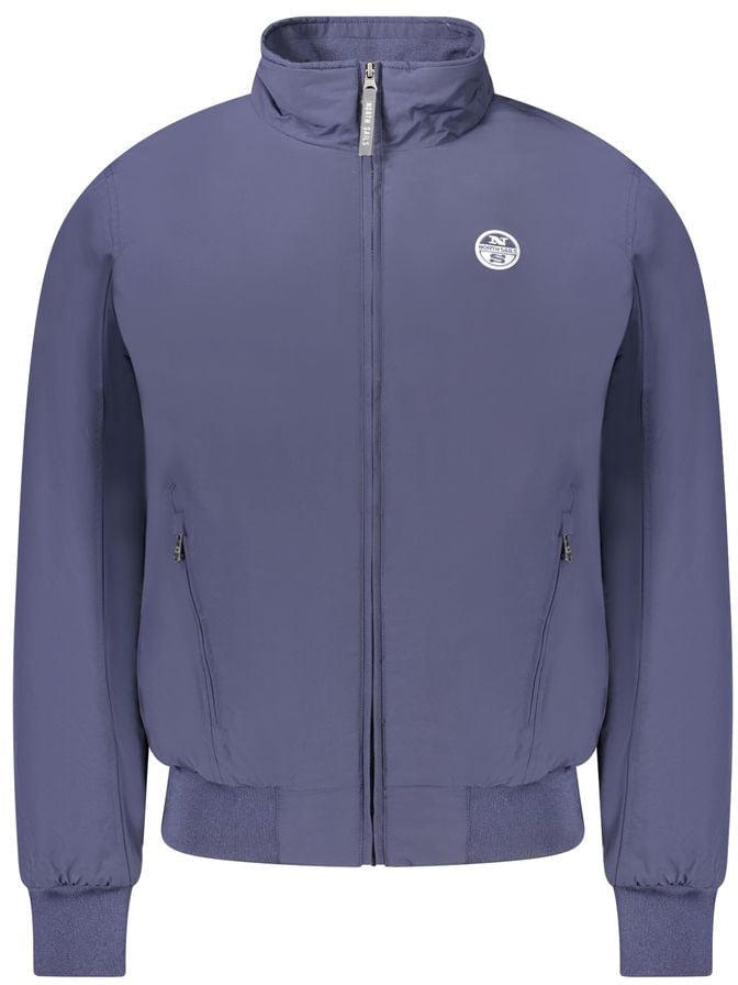 North Sails North Sails Blue Polyester Men's Bomber Jacket Blauw