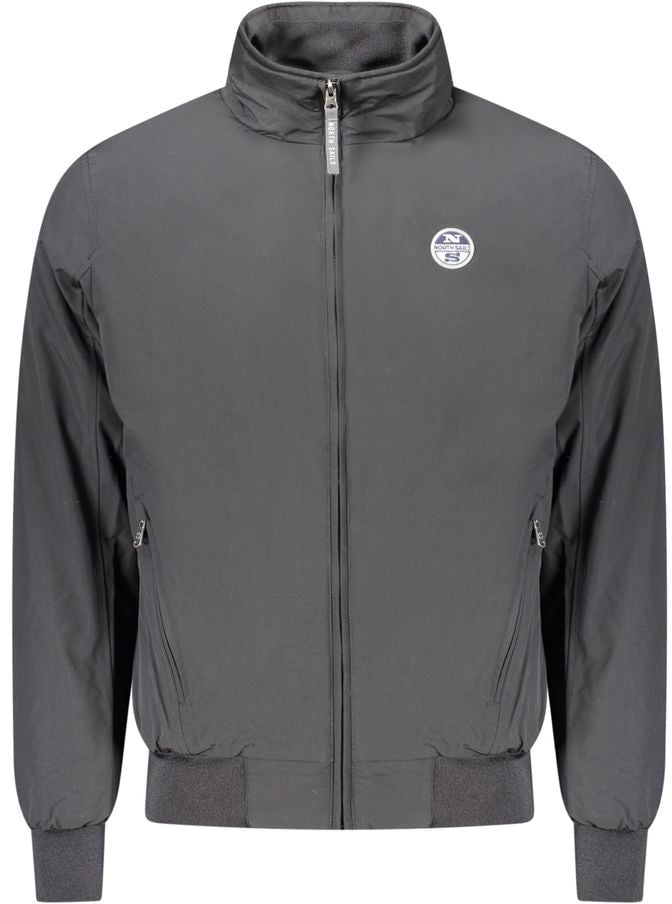 North Sails North Sails Black Polyester Men Jacket Zwart