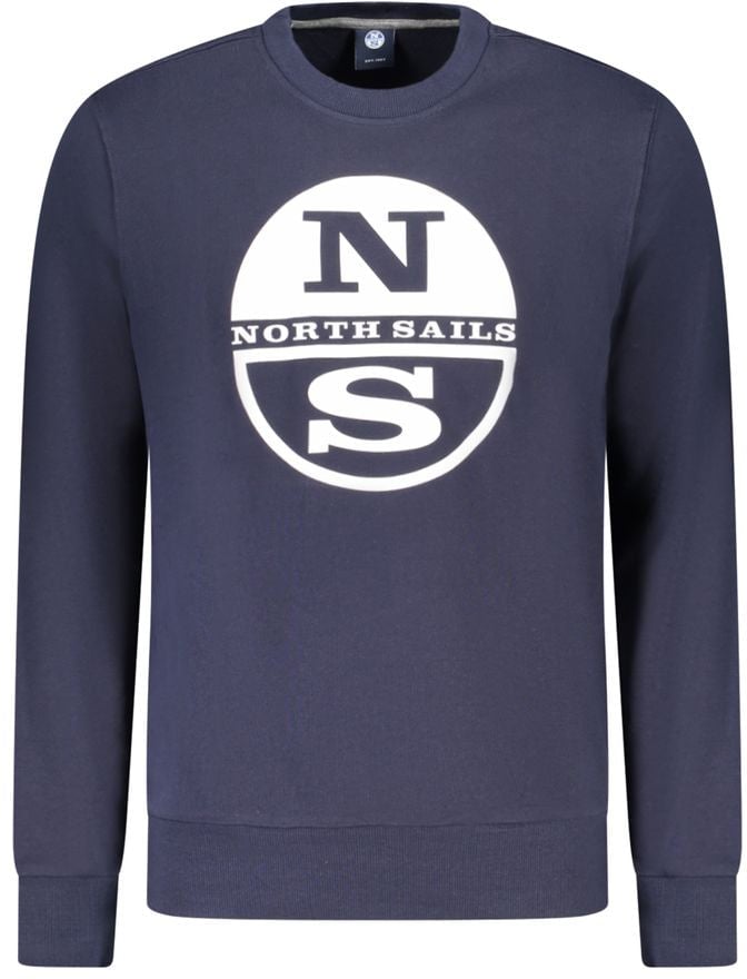 North Sails Blue Cotton Men's Sweatshirt Blauw
