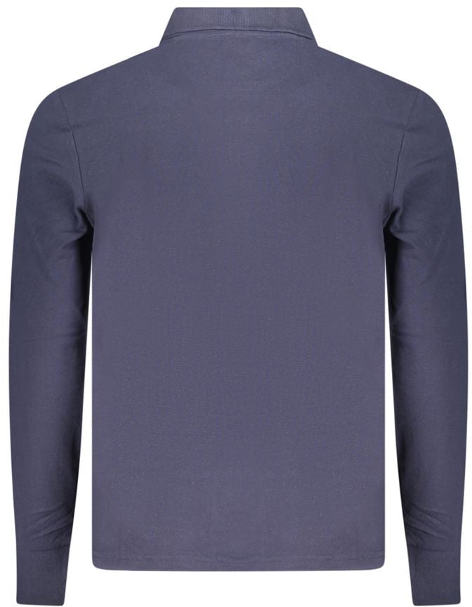 North Sails Blue Cotton Men Polo Shirt Blauw