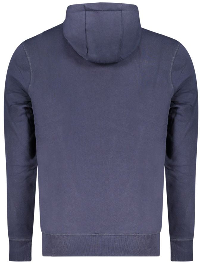 North Sails North Sails Blue Cotton Men's Hooded Sweatshirt Blauw