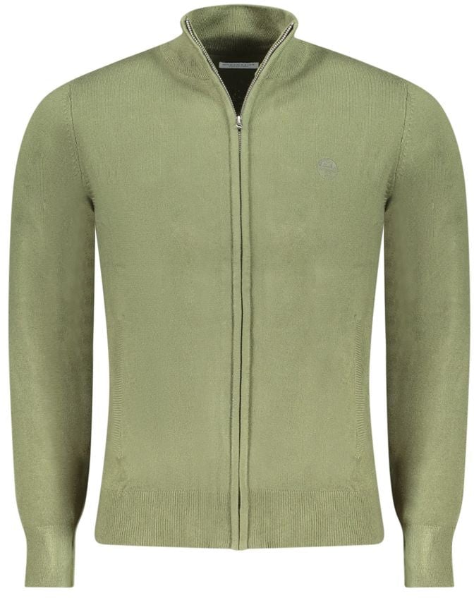 North Sails Verde Acrylic Men Cardigan Groen
