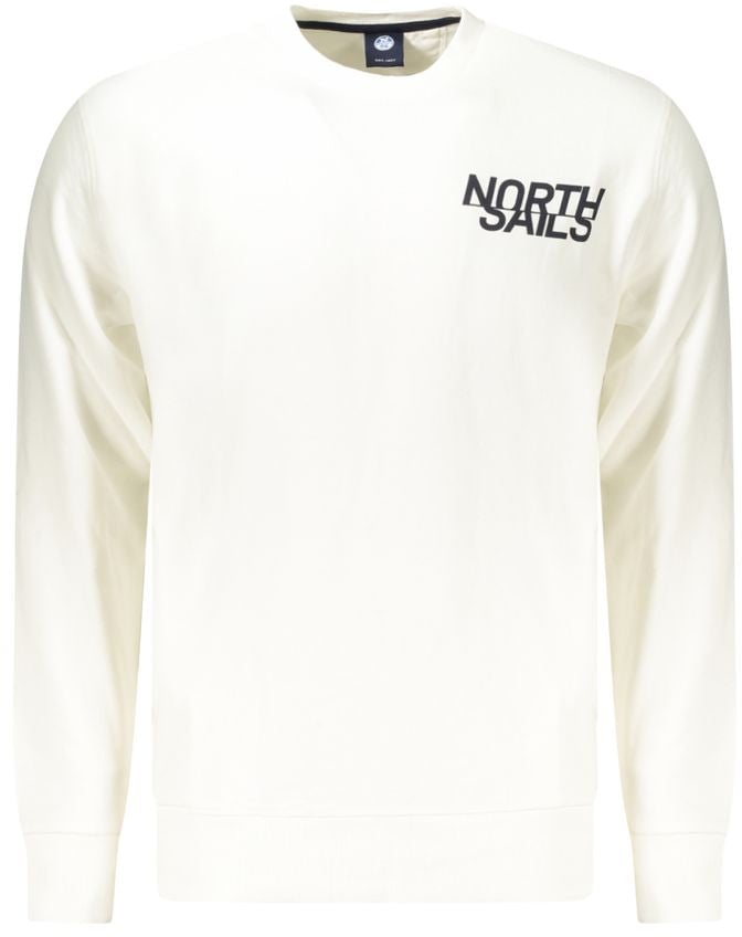 North Sails North Sails White Cotton Men's Sweatshirt Wit