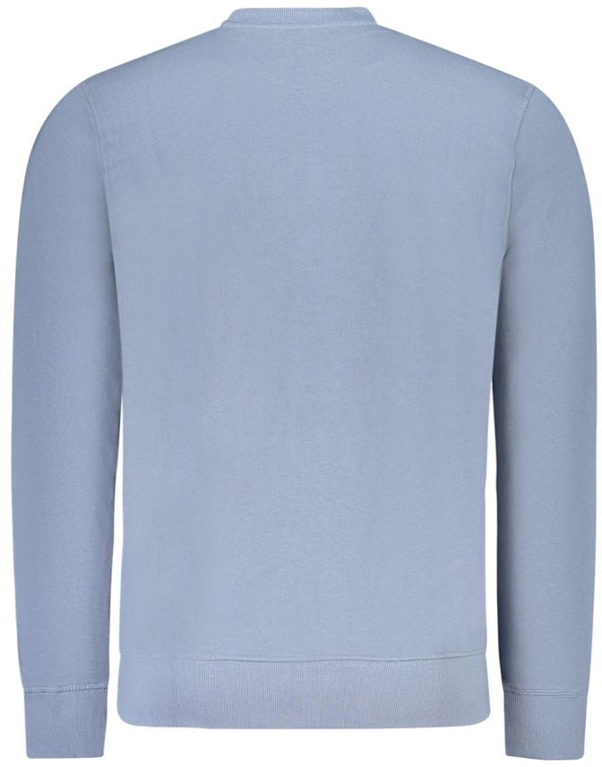 North Sails Blue Cotton Men Sweatshirt Blauw