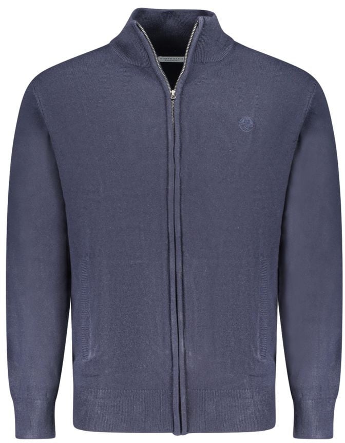 North Sails Blue Acrylic Men Cardigan Blauw