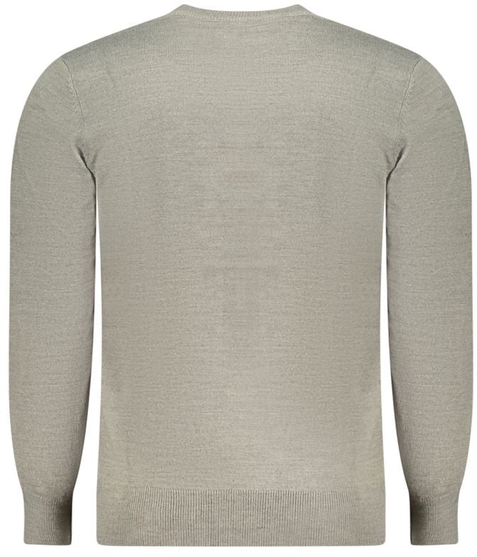 North Sails Gray Acrylic Men Sweater Grijs