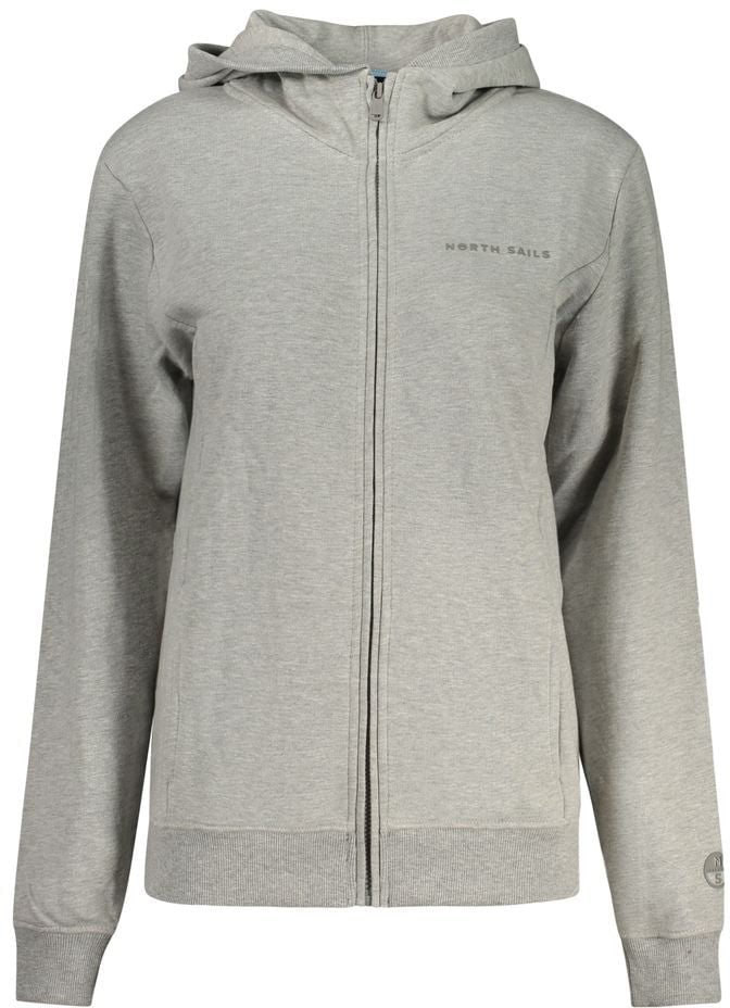 North Sails Grigio Cotton Women Hoodie Grijs
