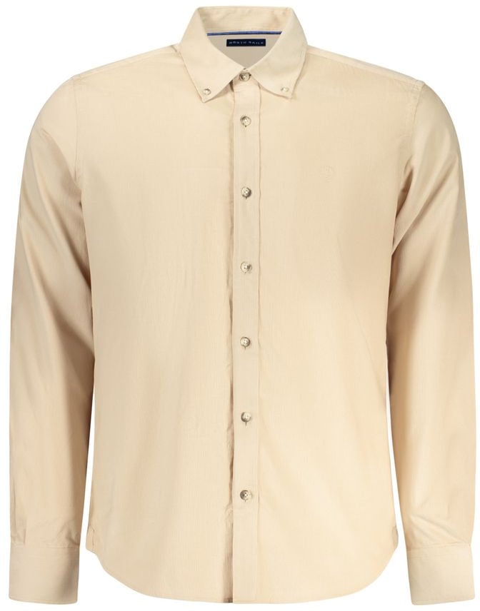 North Sails Beige Cotton Men Shirt Beige