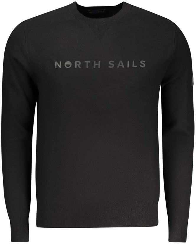 North Sails North Sails Black Viscosa Men Sweater Zwart
