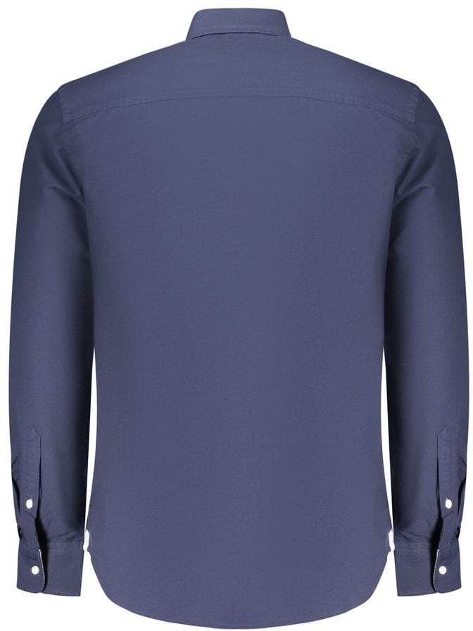 North Sails Blu Cotton Men Shirt Blauw
