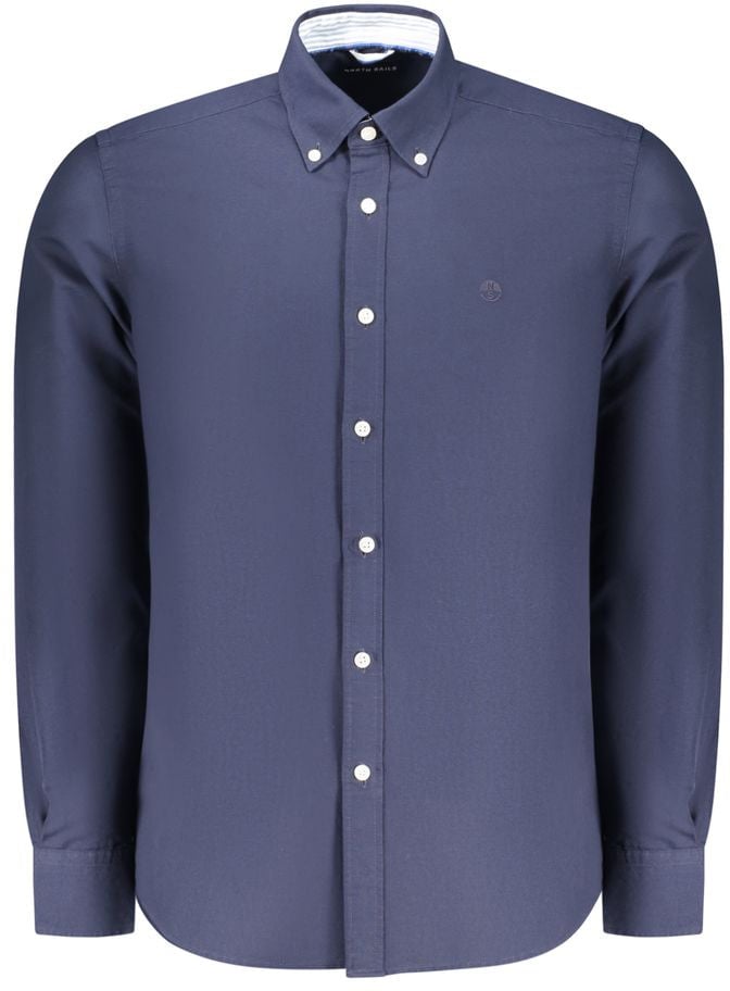North Sails Blu Cotton Men Shirt Blauw