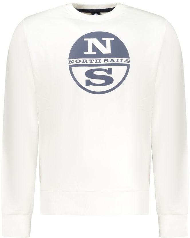 North Sails North Sails White Cotton Men's Sweatshirt Wit