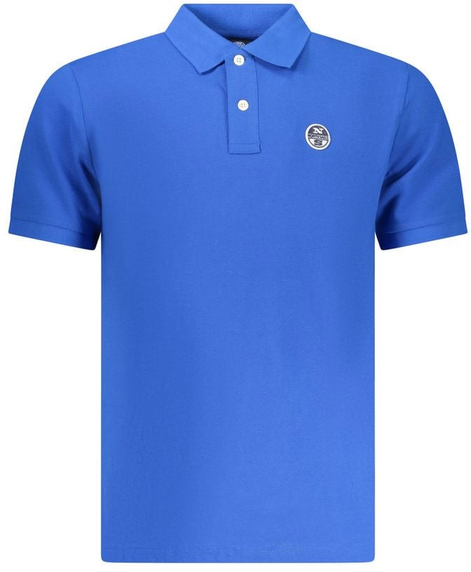 North Sails North Sails Blue Cotton Men's Polo Shirt Blauw