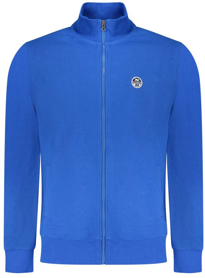 North Sails North Sails Blue Cotton Men Sweatshirt Blauw