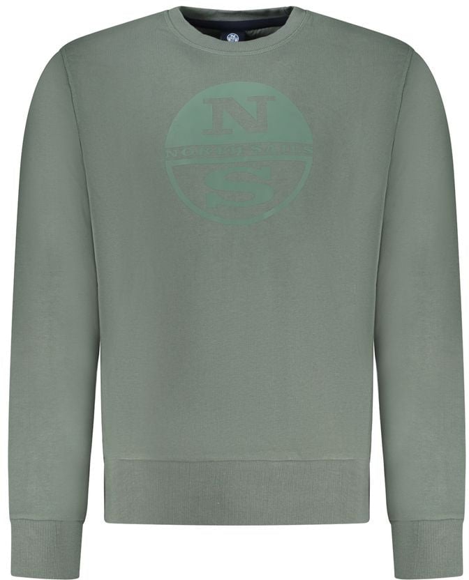 North Sails Verde Cotton Men Sweatshirt Groen