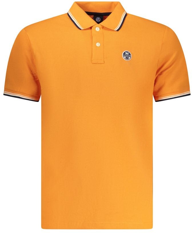 North Sails Arancione Cotton Men Polo Oranje