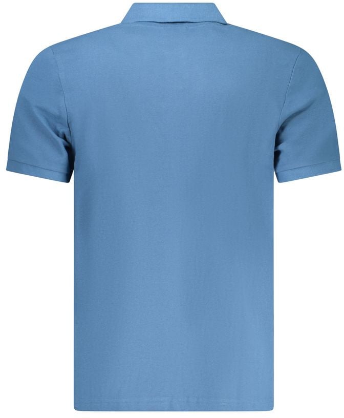 North Sails Blue Cotton Men Polo Shirt Blauw