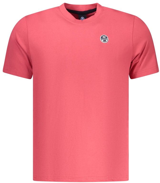 North Sails Red Cotton Men T-Shirt Rood