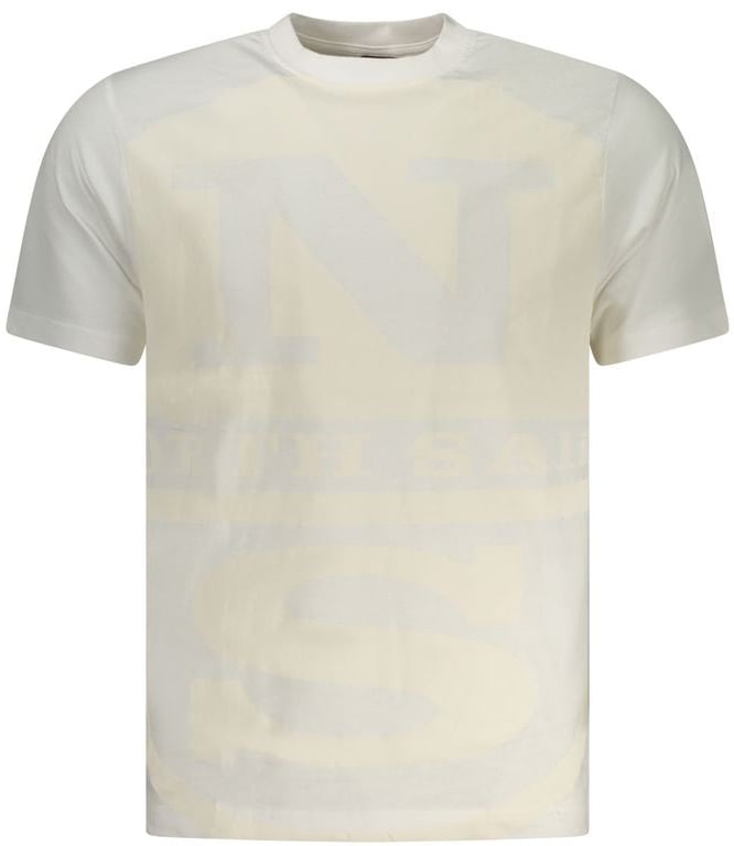 North Sails Bianco Cotton Men T-Shirt Wit