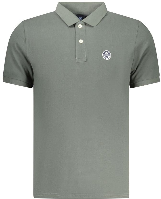 North Sails Verde Cotton Men Polo Groen