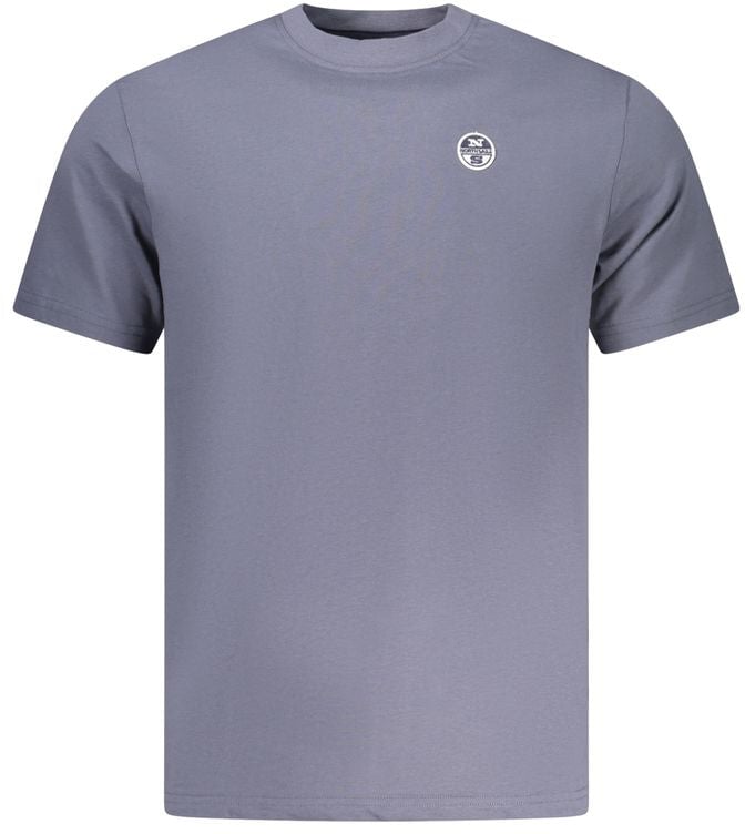 North Sails Blue Cotton Men's T-Shirt Blauw