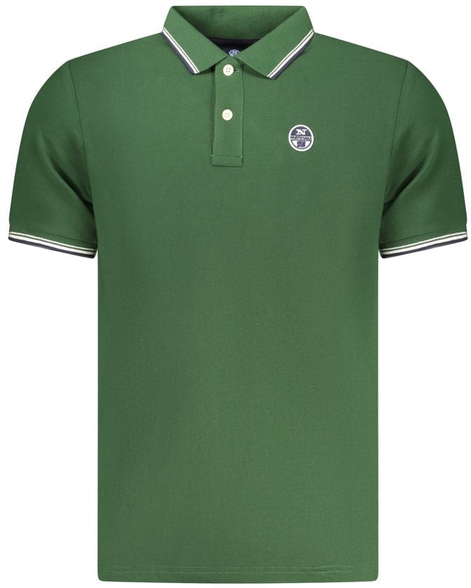 North Sails Verde Cotton Men Polo Groen
