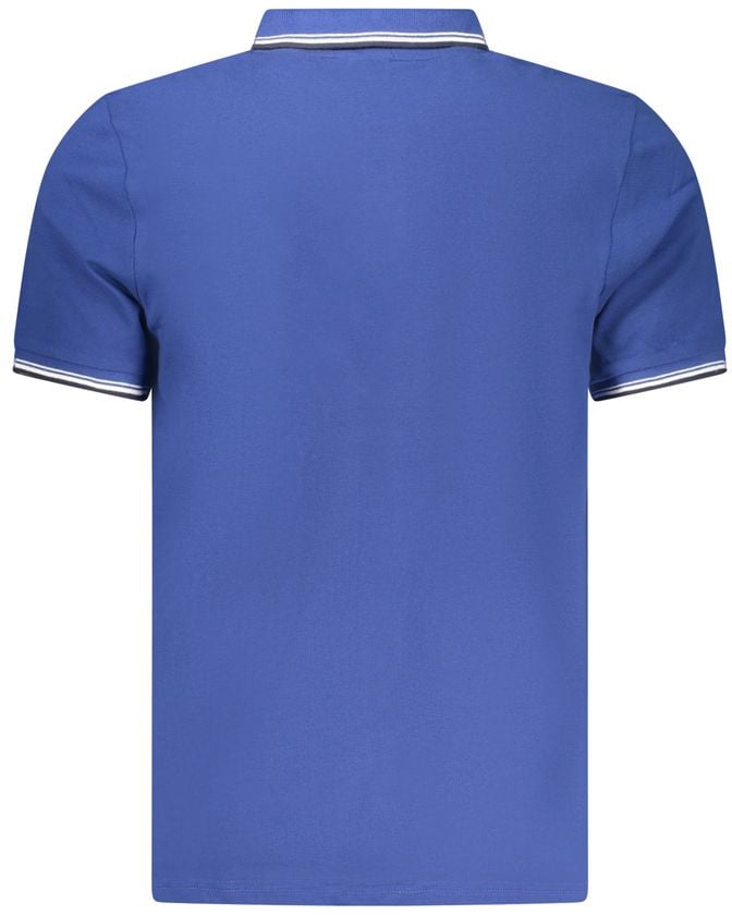 North Sails Blue Cotton Men Polo Shirt Blauw