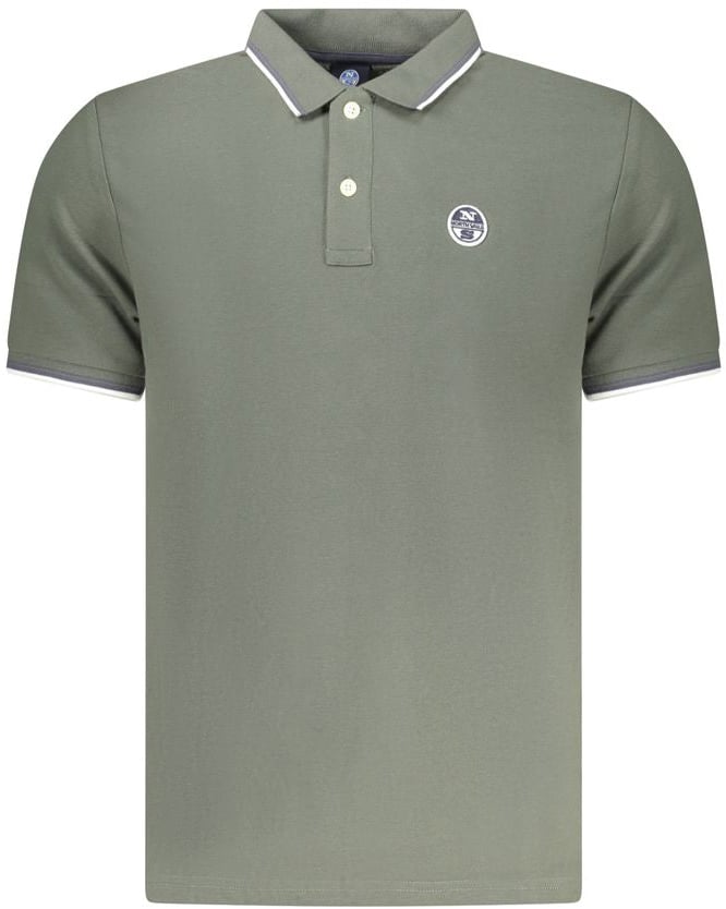 North Sails Verde Cotton Men Polo Groen