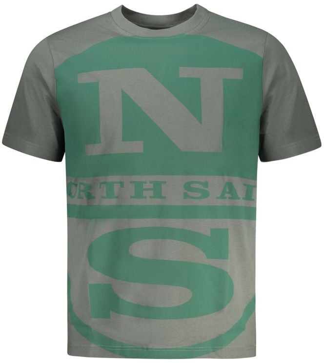 North Sails Verde Cotton Men T-Shirt Groen