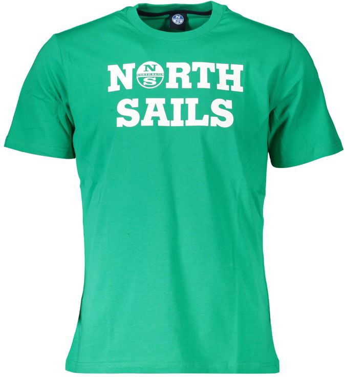 North Sails North Sails Verde Cotton Men T-Shirt Groen