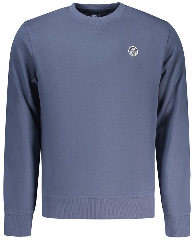 North Sails North Sails Blue Cotton Men Sweatshirt Blauw