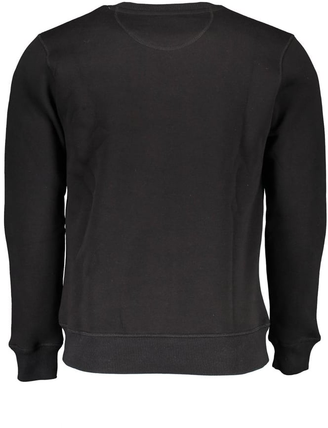 North Sails Black Cotton Men Sweatshirt Zwart