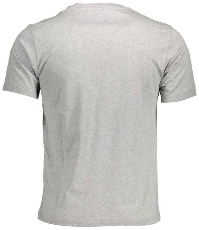 North Sails Gray Cotton Men T-Shirt Zwart