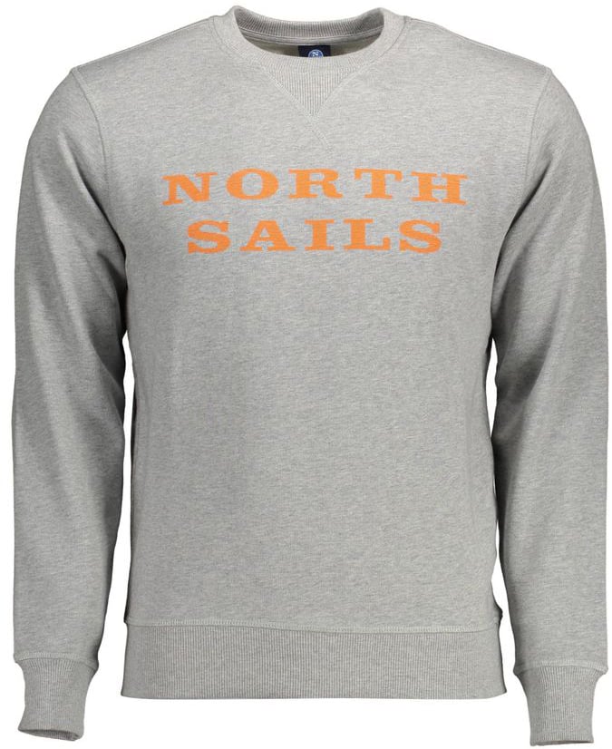 North Sails Grigio Cotton Men Sweatshirt Grijs