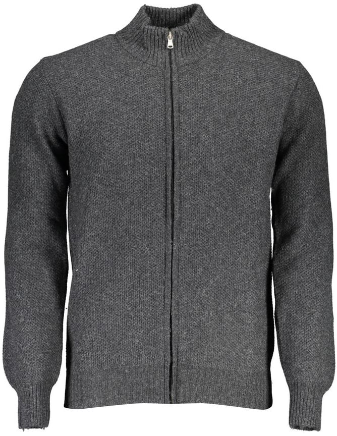 North Sails Grigio Wool Men Cardigan Grijs