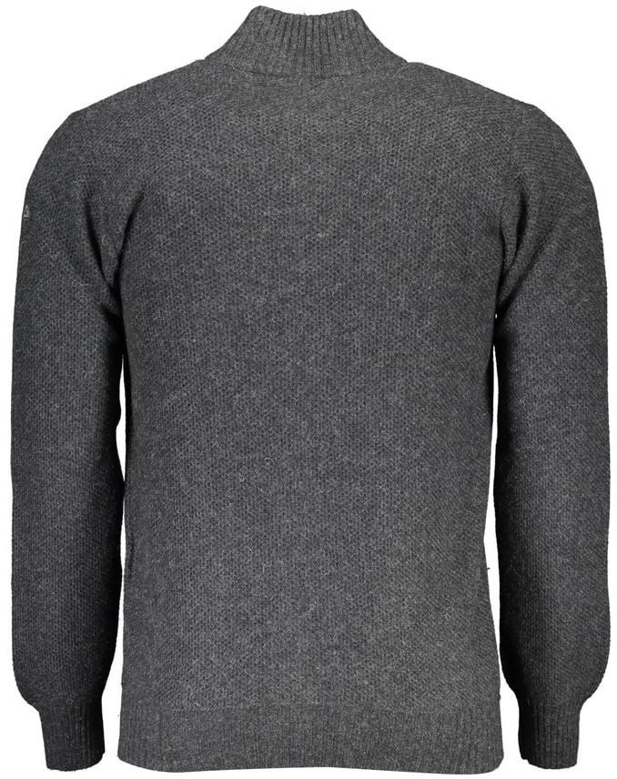 North Sails Grigio Wool Men Cardigan Grijs