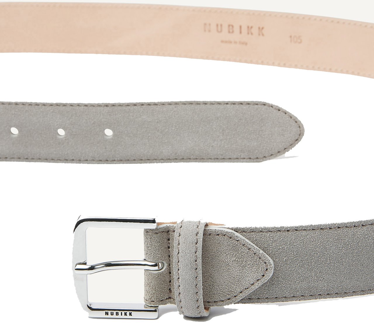 Nubikk James Belt | Grijs Suède Riem voor Heren Divers