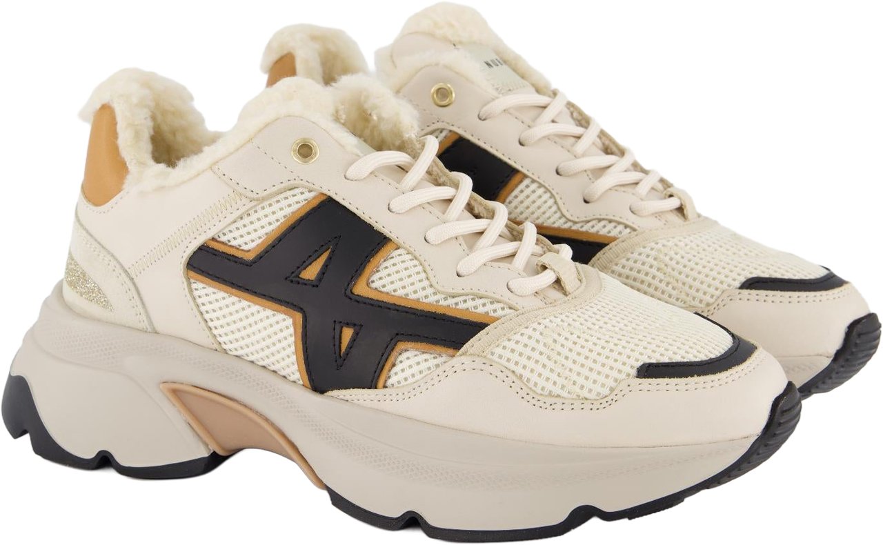 Nubikk Dames Ross Trek Fur Beige sneakers Beige