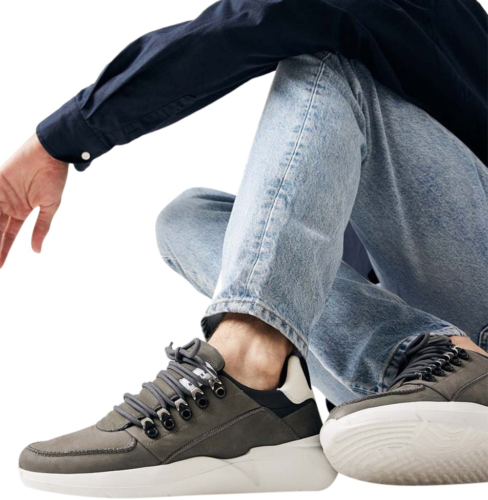 Nubikk Roque Roman | Donkergrijze Sneakers voor Heren Divers