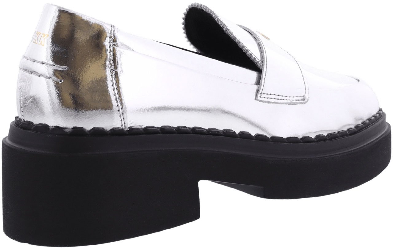 Nubikk Dames Frankie Loader Loafer Zilver Metallic