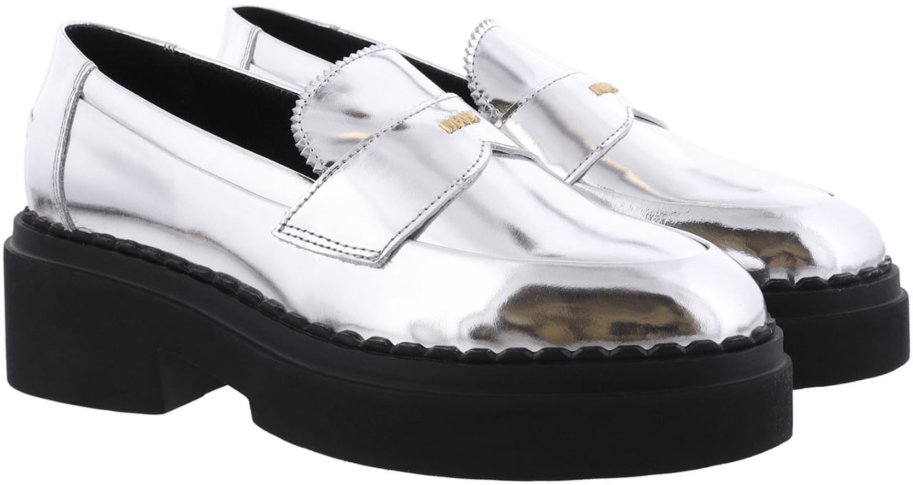 Nubikk Dames Frankie Loader Loafer Zilver Metallic
