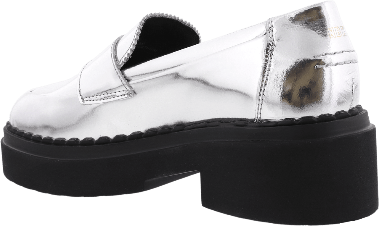 Nubikk Dames Frankie Loader Loafer Zilver Metallic