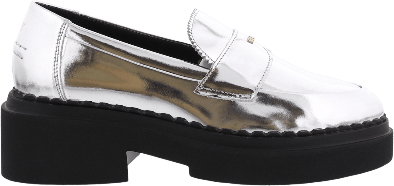 Nubikk Dames Frankie Loader Loafer Zilver Metallic