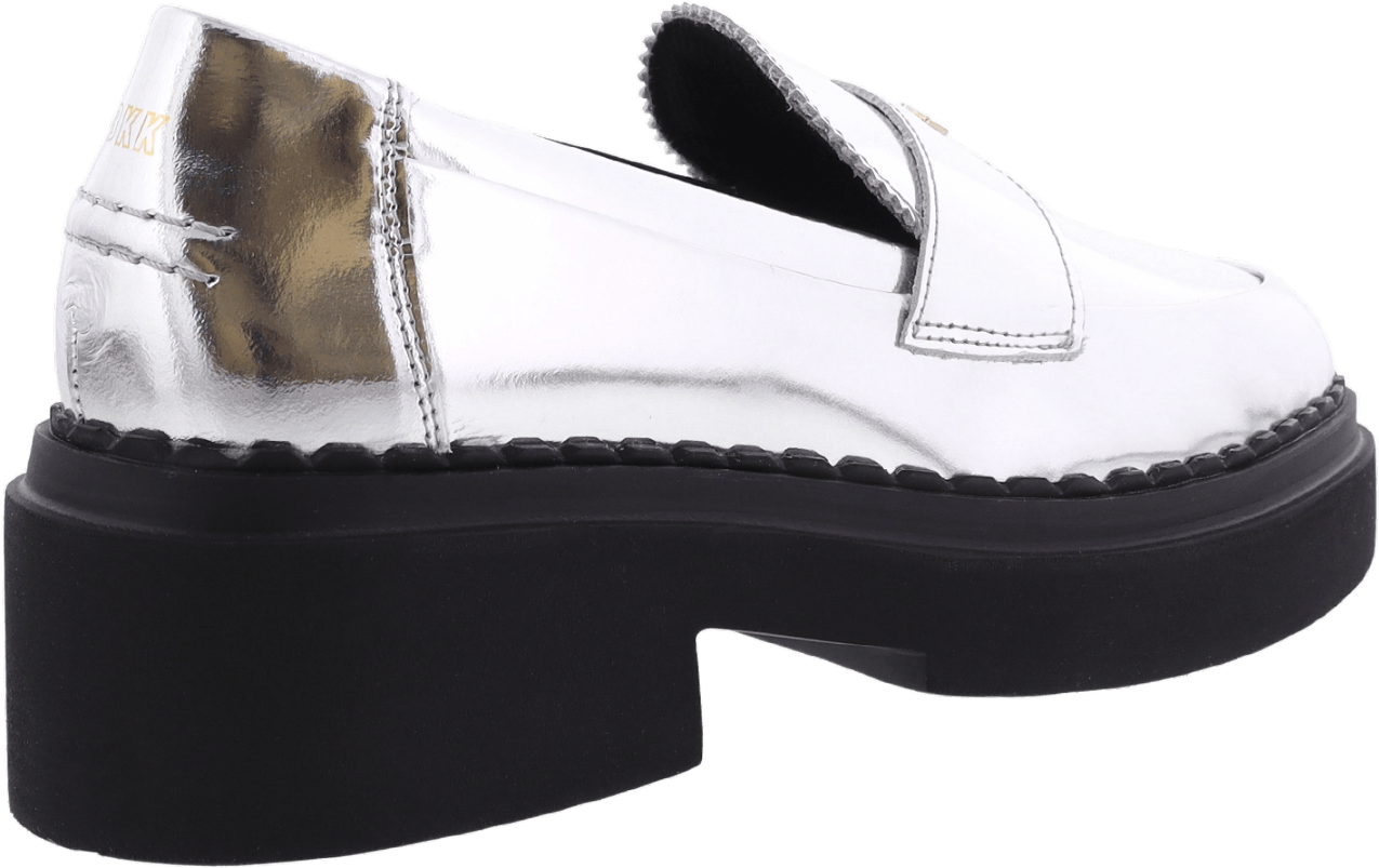 Nubikk Dames Frankie Loader Loafer Zilver Metallic